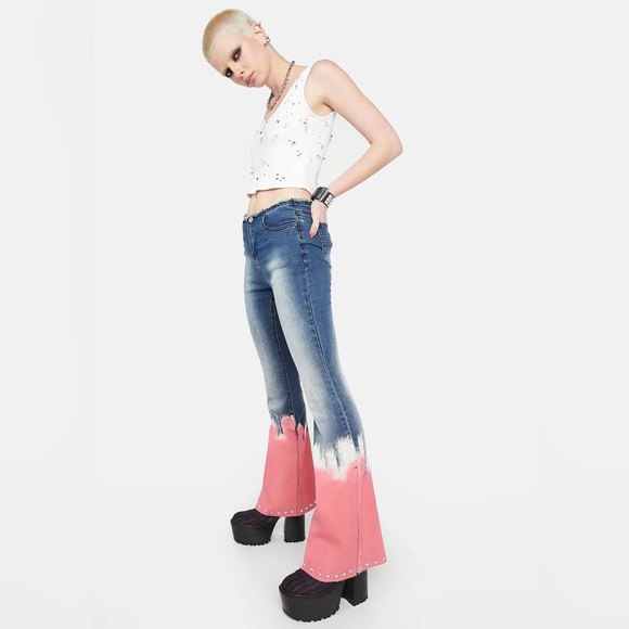 Low Rise Flared Jeans In Perfect Condition - Picture 3 of 9